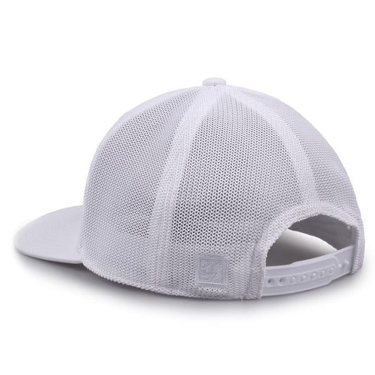 White Everyday Trucker Hat with embroidered GBC