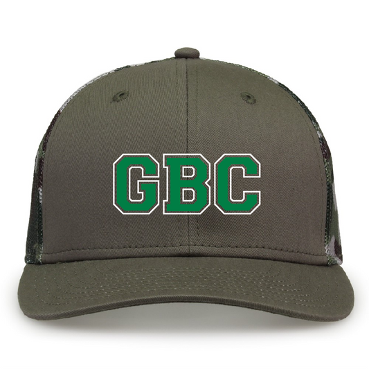 Camo Trucker Hat with embroidered GBC